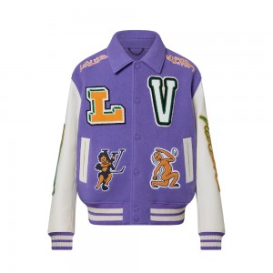 LOUIS VUITTON マルチパッチミックスレザーバーシティブルゾン 1AAHH6