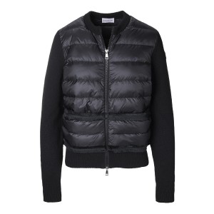 モンクレール MONCLER ダウン切り替え ジップカーディガン ブラック レディース 9b00006 m1939 999