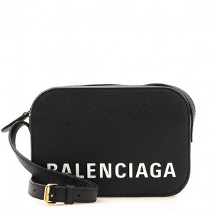 バレンシアガ バッグ レディース ショルダーバッグ ブラック VILLE CAMERA BAG XS 558171 0OTNM 1090 BLACK/L WHITE