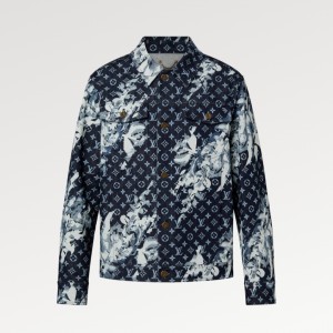 Louis Vuitton フラワーモノグラム デニム ジャケット 1AF748