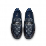 ルイヴィトン LV メジャー ローファー モノグラム 紺 1A8YK6