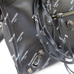 バレンシアガハンドバッグ 431621 0CRJT 1060 レディース 2WAY ショルダーバッグ クラシックシティ レザー ブラック×ホワイト Sサイズ