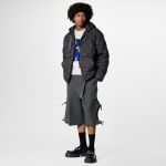 LOUIS VUITTON モノグラムキルテッドフーデッドブルゾン ロゴ 1AB5FQ