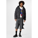 LOUIS VUITTON モノグラムキルテッドフーデッドブルゾン ロゴ 1AB5FQ