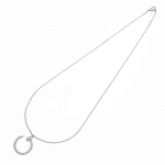 カルティエ ジュスト アン クル ダイヤ ネックレス WG ホワイトゴールド 18K ペンダント アクセサリ B3046900