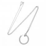 カルティエ ジュスト アン クル ダイヤ ネックレス WG ホワイトゴールド 18K ペンダント アクセサリ B3046900