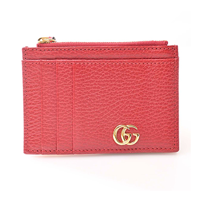 グッチ Gucci GGマーモント レザー カードケース コインケース 財布 レッド 574804 CAO0G 5700