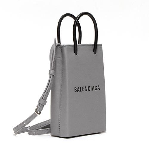 バレンシアガ  ショルダーバッグ SHOPPING PHONE HOLDER BAG ショッピングフォンホルダーバッグ グレー 593826 0AI2N 1160 ANTHRACITE/BLACK