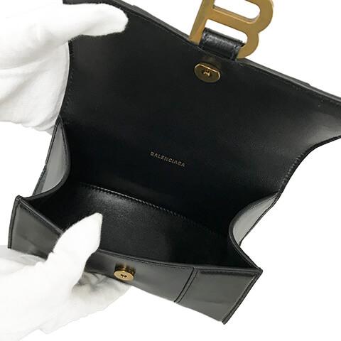 バレンシアガ レディース バッグ アワーグラス トップハンドル バッグ XS/小物/ハンドバッグ/ショルダーバッグ ブラック 592833 1JH1M 1000
