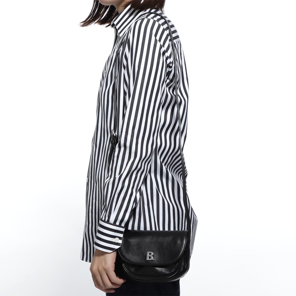 バレンシアガショルダーバッグ ブラック レディース ギフト プレゼント レザー 本革 580031 1eu0n 1000 SOFT ROUND BAGS XS