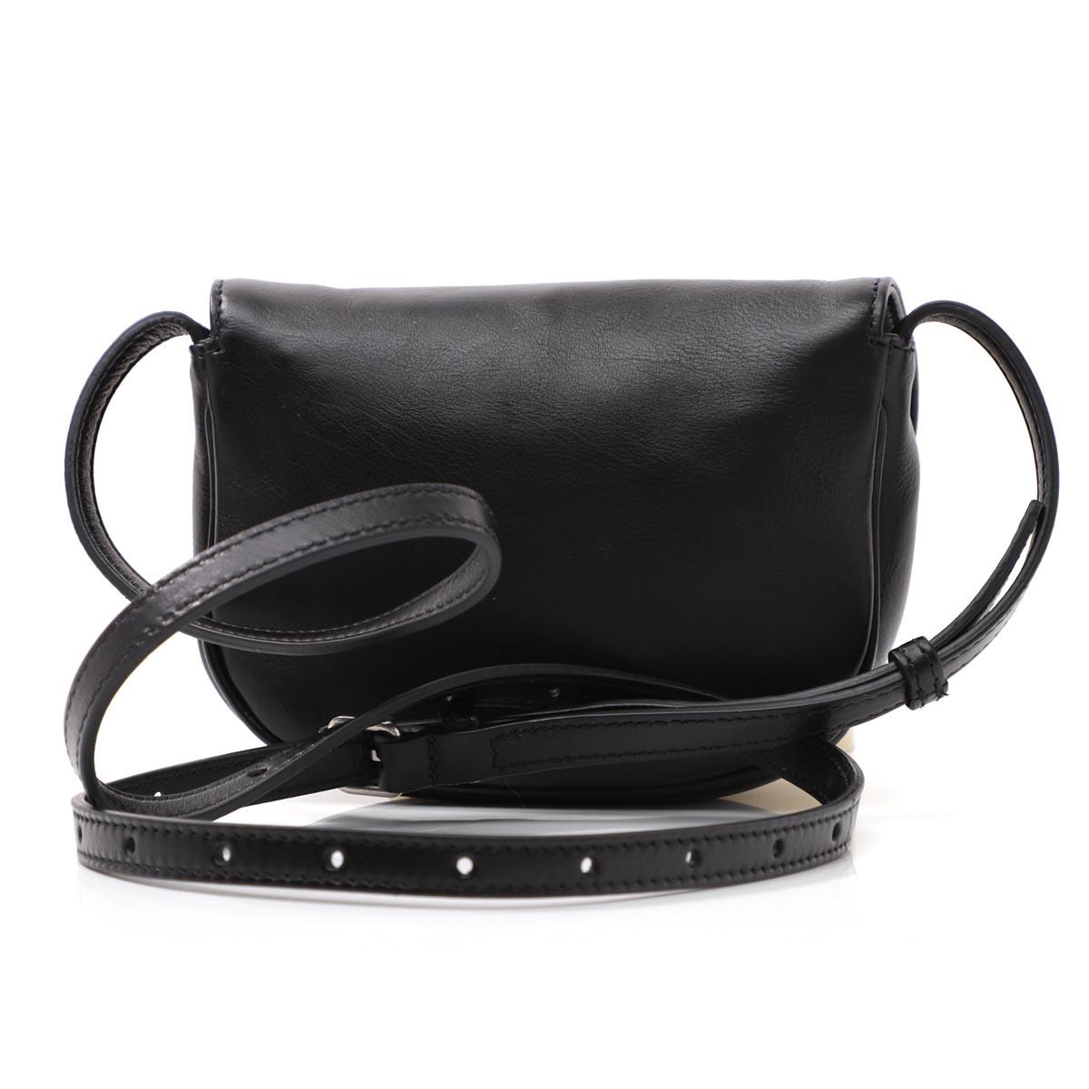 バレンシアガショルダーバッグ ブラック レディース ギフト プレゼント レザー 本革 580031 1eu0n 1000 SOFT ROUND BAGS XS