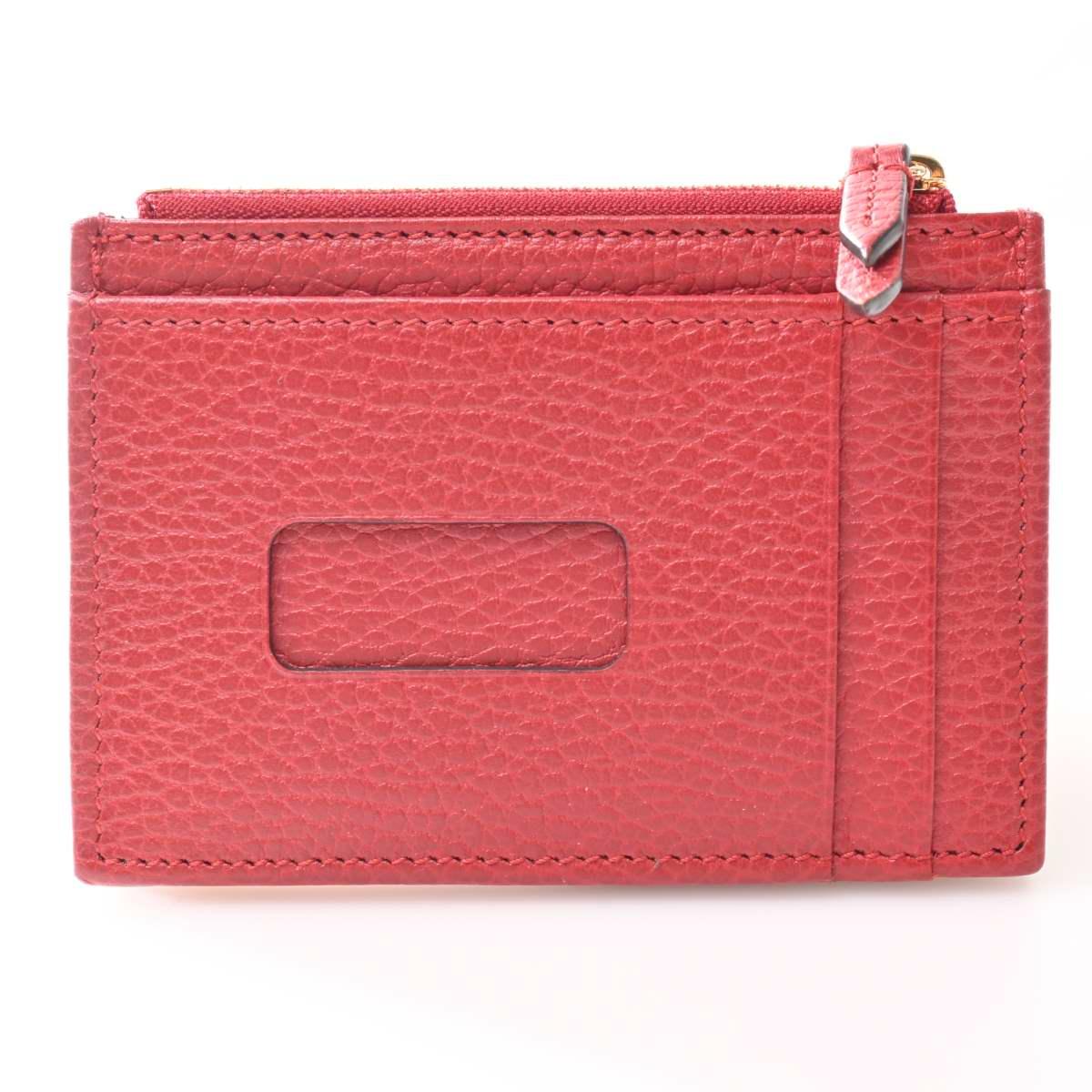 グッチ Gucci GGマーモント レザー カードケース コインケース 財布 レッド 574804 CAO0G 5700
