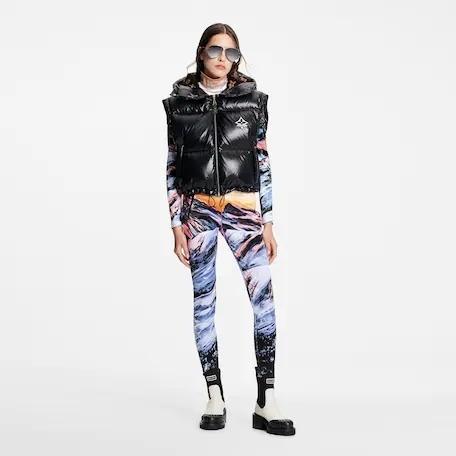 ルイヴィトン代引 LV グロッシースリーブレスパファ ダウンジャケット 1A9L9L