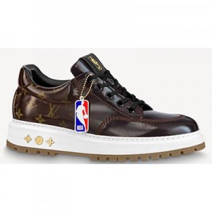 Louis Vuitton靴 スニーカー NBA 茶 ロゴ モノグラム 1A8FU2