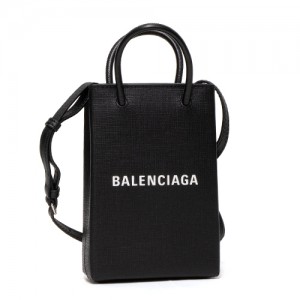 バレンシアガ ショルダーバッグ SHOPPING PHONE HOLDER BAG ショッピングフォンホルダーバッグ ブラック 593826 0AI2N 1000 NOIR