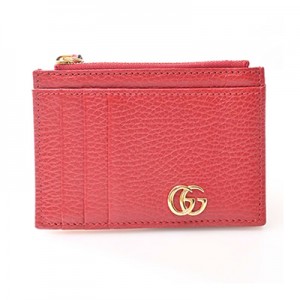 グッチ Gucci GGマーモント レザー カードケース コインケース 財布 レッド 574804 CAO0G 5700