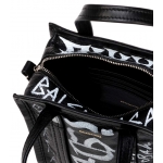 BALENCIAGA バレンシアガ Graffiti Bazar XXS leather shopper バッグ ブラック 452458