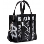 BALENCIAGA バレンシアガ Graffiti Bazar XXS leather shopper バッグ ブラック 452458