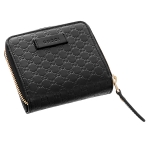 グッチ2つ折り財布 GUCCI  財布 【アウトレット】 マイクロ グッチ シマ MICRO GUCCI SSIMA ユニセックス BLACK ブラック 黒 449395 BMJ1G 1000​