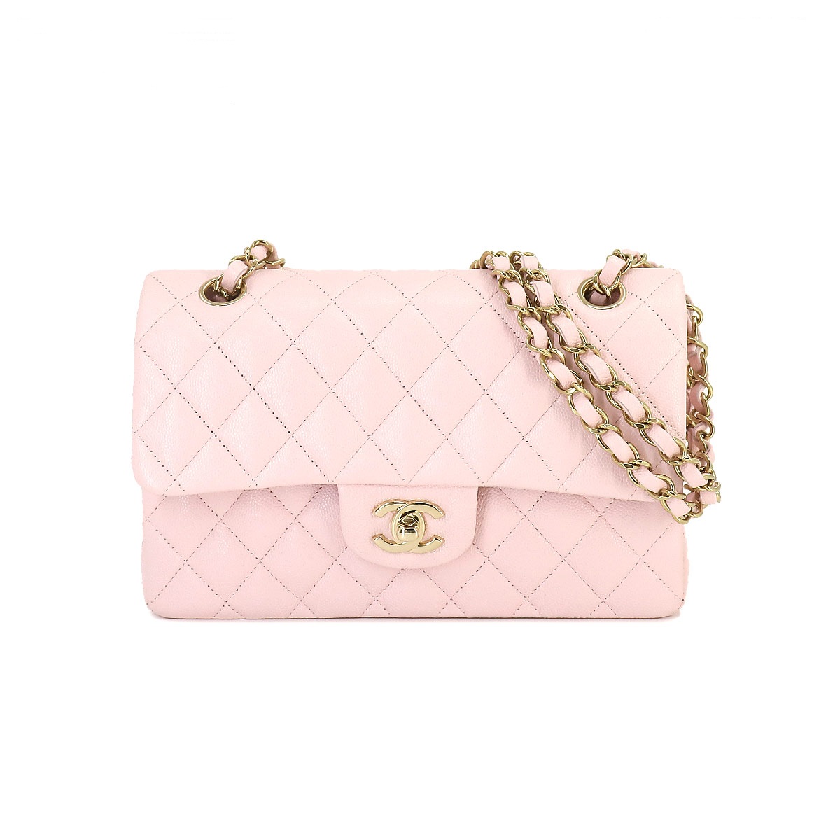 シャネル CHANEL マトラッセ 23 チェーン ショルダー バッグ キャビアスキン レザー ピンク A01113