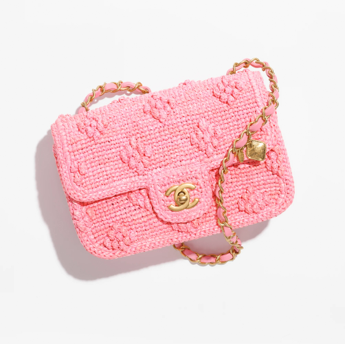 CHANEL ミニフラップバッグ ピンク 花柄 ショルダーバッグ AS4518 B15544 NW271