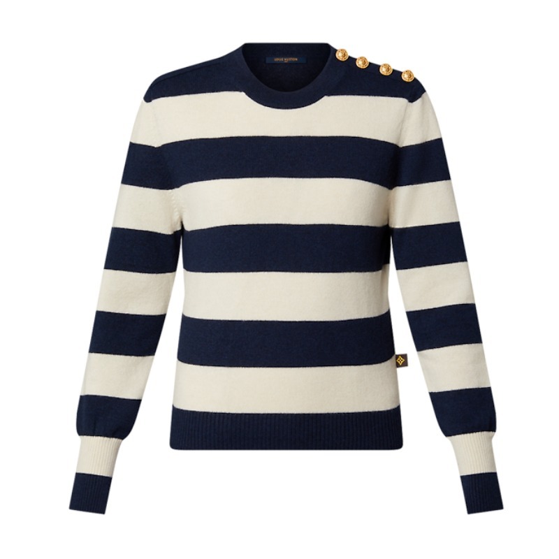 LOUIS VUITTON チャンキーストライププルオーバー カシミヤ 1ABCMQ