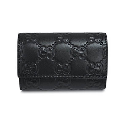 グッチ キーケース GUCCI 6連キーケース グッチッシマ ブラック シルバー金具 138093-CWC1R-1000​
