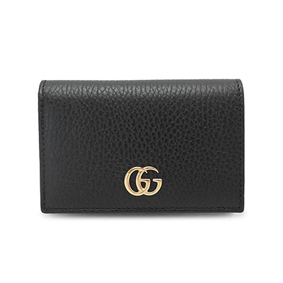 グッチ カードケース レディース GUCCI 名刺入れ プチマーモント レザー ブラック 黒 474748 CAO0G 1000​