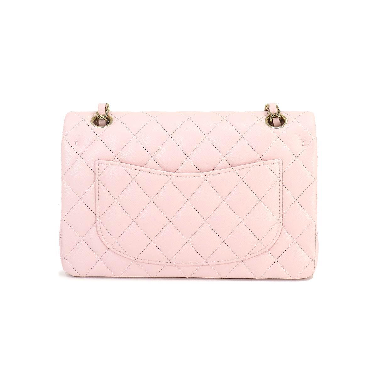 シャネル CHANEL マトラッセ 23 チェーン ショルダー バッグ キャビアスキン レザー ピンク A01113