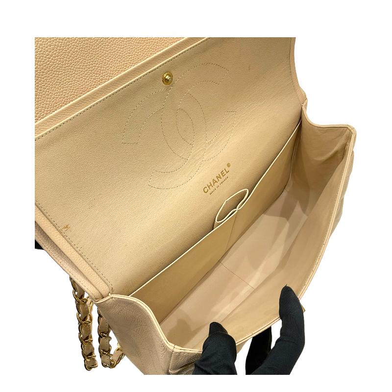 シャネル マトラッセ チェーンショルダーバッグ30 ベージュ ゴールド金具 レディース A58600