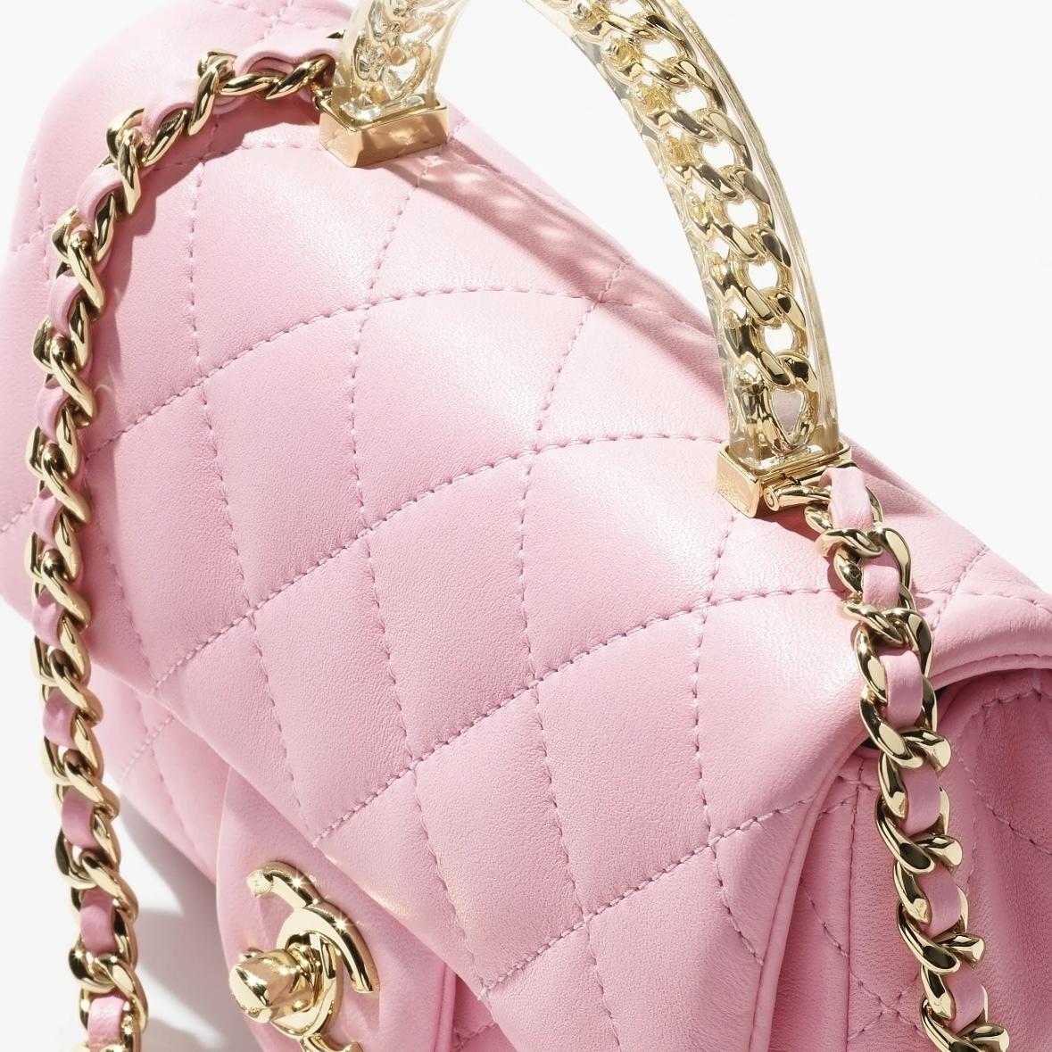 CHANEL トップハンドルミニフラップバッグ ブラック AS4847 B16355 NW780