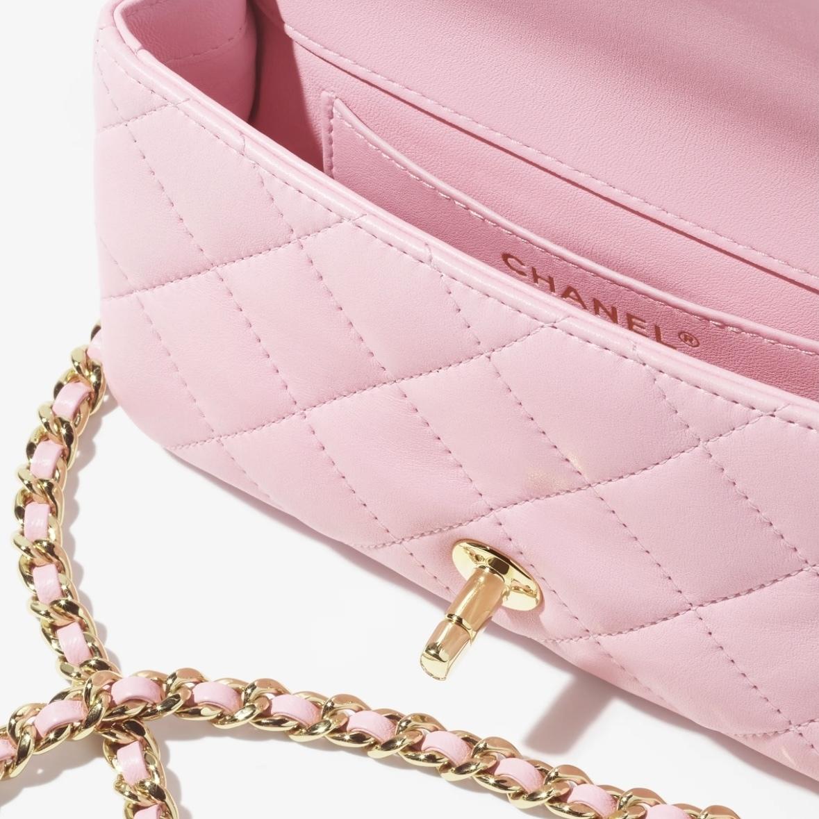 CHANEL トップハンドルミニフラップバッグ ブラック AS4847 B16355 NW780