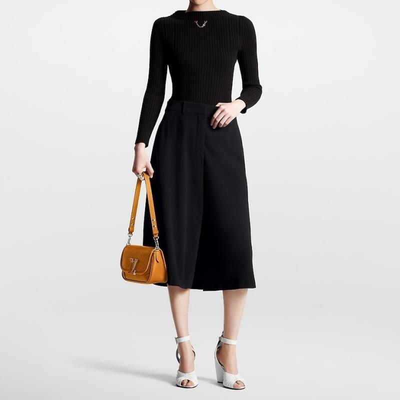LOUIS VUITTON Lvチェーン リブニット プルオーバー ウール 1AC1SQ