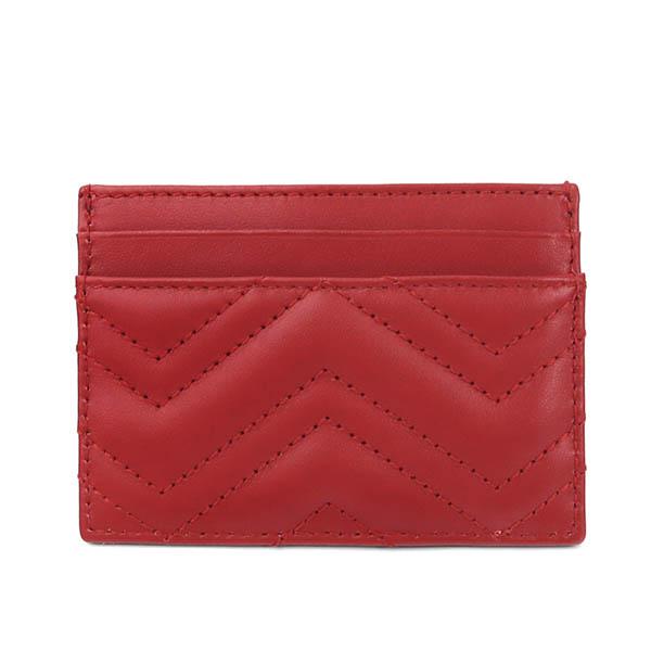 GUCCI グッチ カードケース レディース GGマーモント レザー 定期入れ レッド 443127 DTD1T 6433