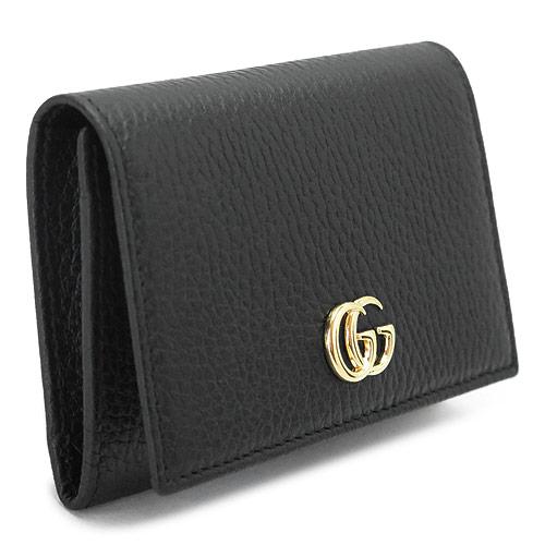 グッチ カードケース レディース GUCCI 名刺入れ プチマーモント レザー ブラック 黒 474748 CAO0G 1000​