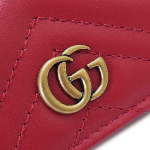グッチ GUCCI 折財布 GG MARMONT 2.0  レッド系 466492 DTD1T 6433​