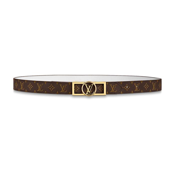 ルイヴィトン LV /サンチュール・ドーフィーヌ 25MM リバーシブルベルト ホワイト M0318U