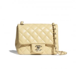 シャネル CHANEL ミニ フラップ バッグ ラムスキン A35200 Y04059 NA105
