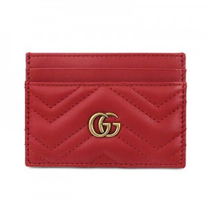 GUCCI グッチ カードケース レディース GGマーモント レザー 定期入れ レッド 443127 DTD1T 6433