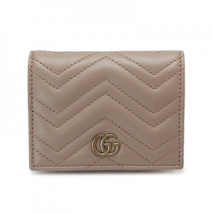 グッチ カードケース レディース GUCCI 財布 コイン/紙幣入れ付き 名刺入れ GGマーモント キルティング レザー ベージュ 466492 DTD1T 5...