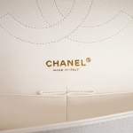シャネル CHANEL デカマトラッセ 30 Wフラップ Wチェーン ショルダーバッグ 2Way 斜め掛け キャビアスキン レザー ホワイト A58600