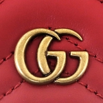 GUCCI グッチ カードケース レディース GGマーモント レザー 定期入れ レッド 443127 DTD1T 6433