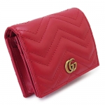 グッチ GUCCI 折財布 GG MARMONT 2.0  レッド系 466492 DTD1T 6433​