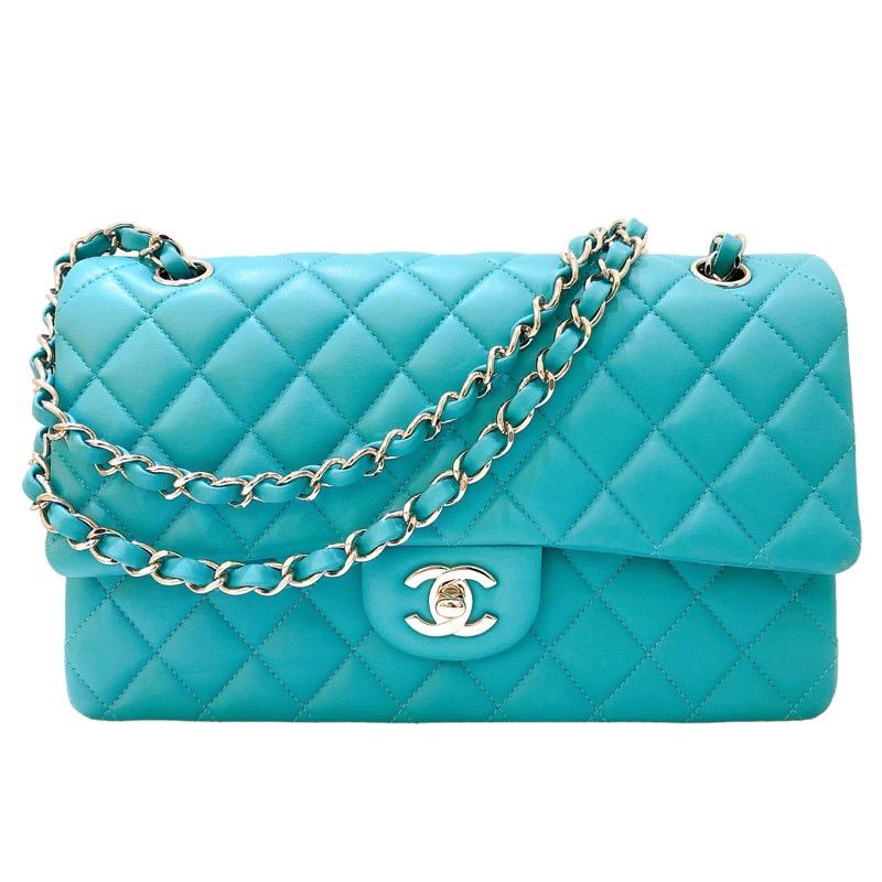 シャネル CHANEL マトラッセ25 A01112 ブルー/シルバー金具 レディース ショルダーバッグ