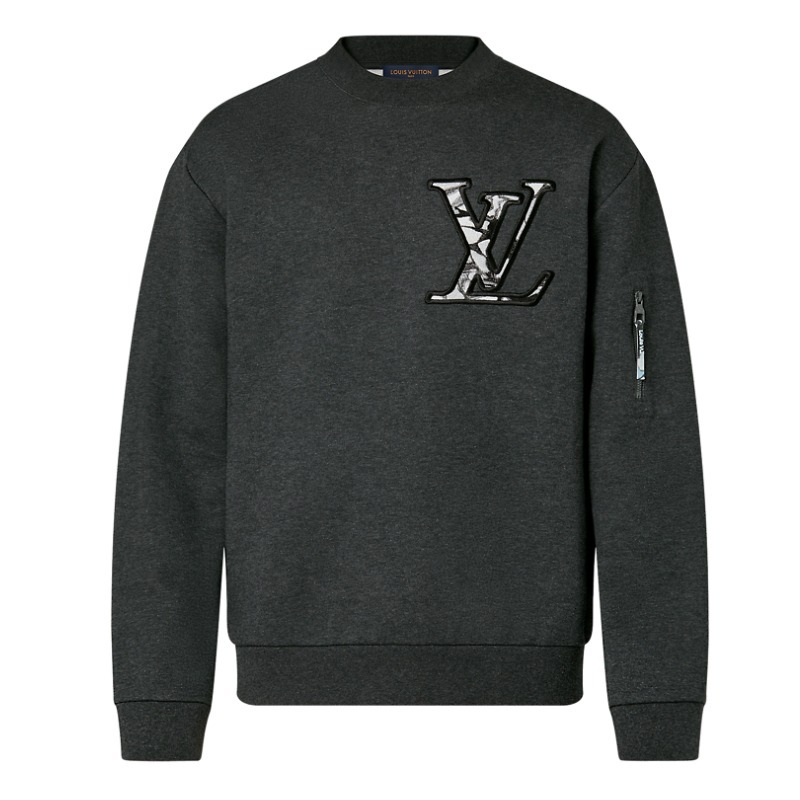 Louis Vuitton コットンクルーネックトップス グレー 1AFAZG