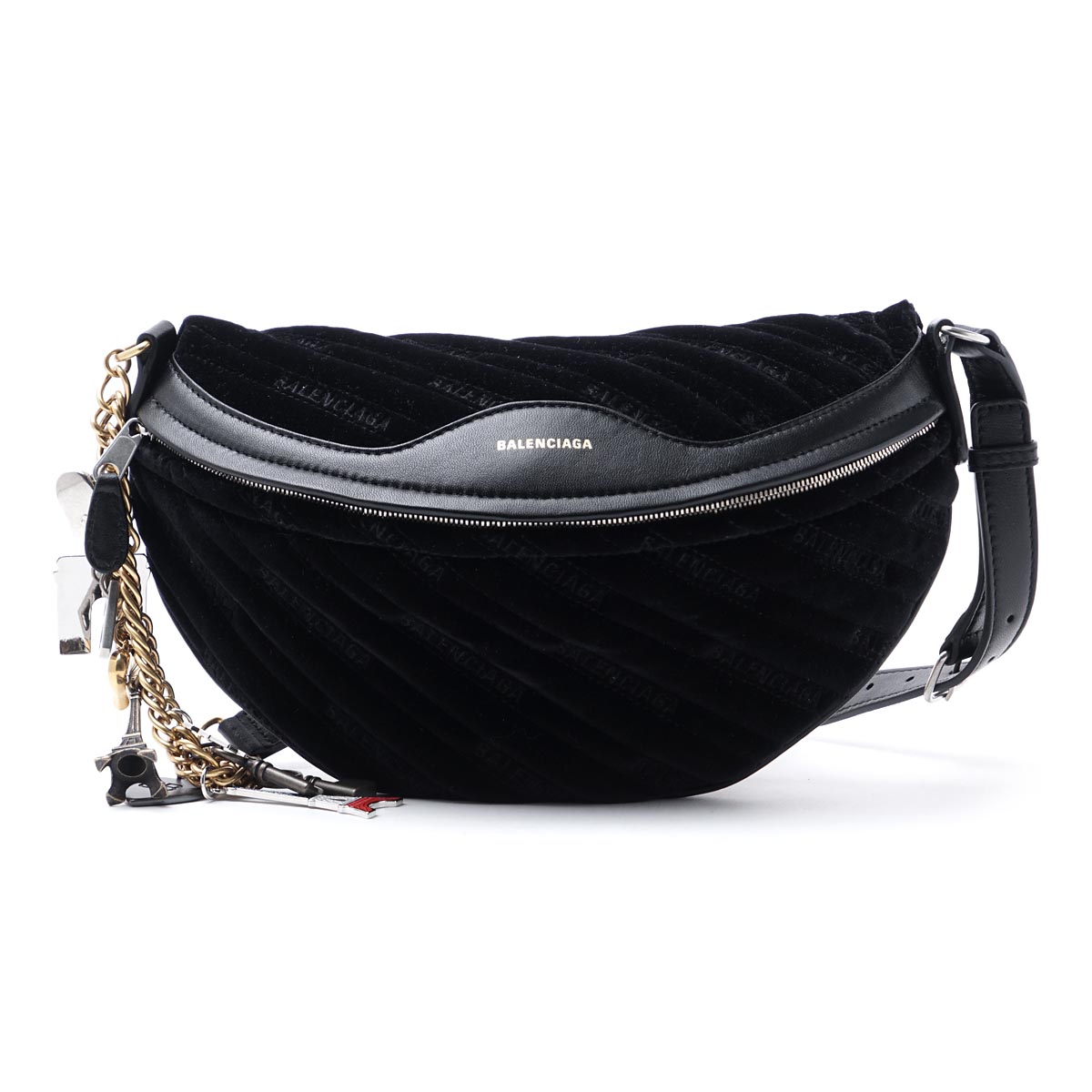 バレンシアガ ベルトバッグ ブラック レディース ギフト プレゼント SOUVENIR XS スーベニア 518163 9ja12 1000​