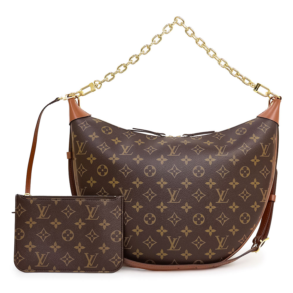 ルイヴィトンショルダーバッグ レディース  モノグラム･リバース キャンバス ループ･ホーボー ブラウン M46311