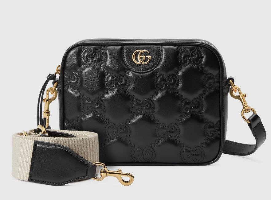 グッチ GUCCI GGマトラッセ レザー スモール バッグ ブラック 702234 UM8HG 1046