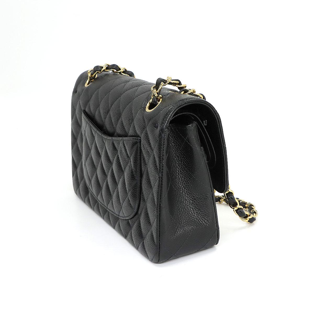 シャネル激安 CHANEL マトラッセ 25 チェーン ショルダー バッグ キャビアスキン ブラック A01112 ゴールド 金具 ココマーク