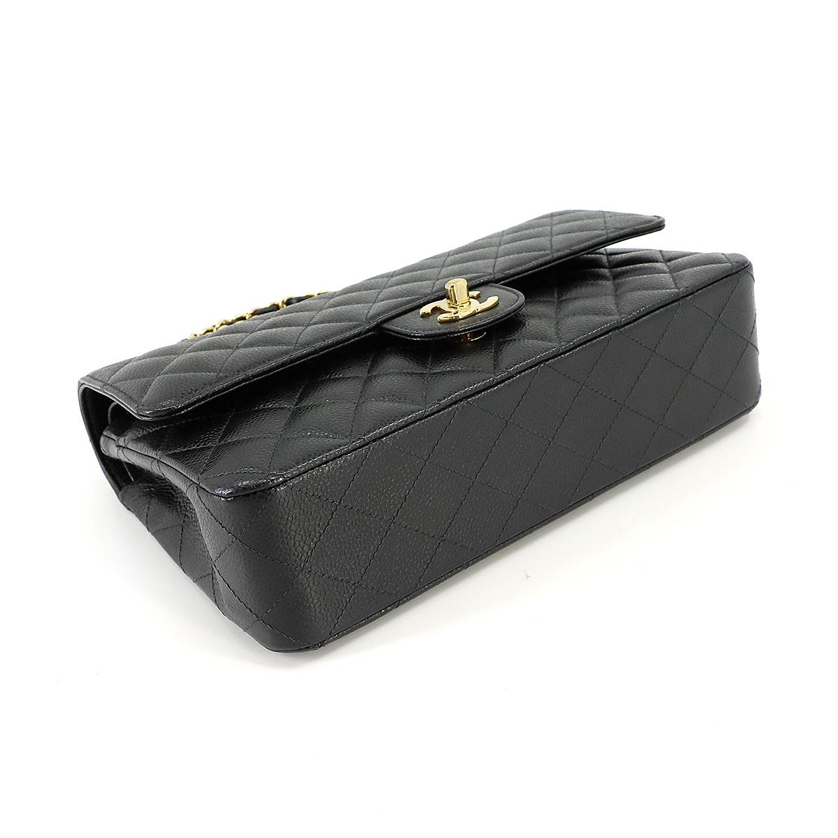 シャネル激安 CHANEL マトラッセ 25 チェーン ショルダー バッグ キャビアスキン ブラック A01112 ゴールド 金具 ココマーク
